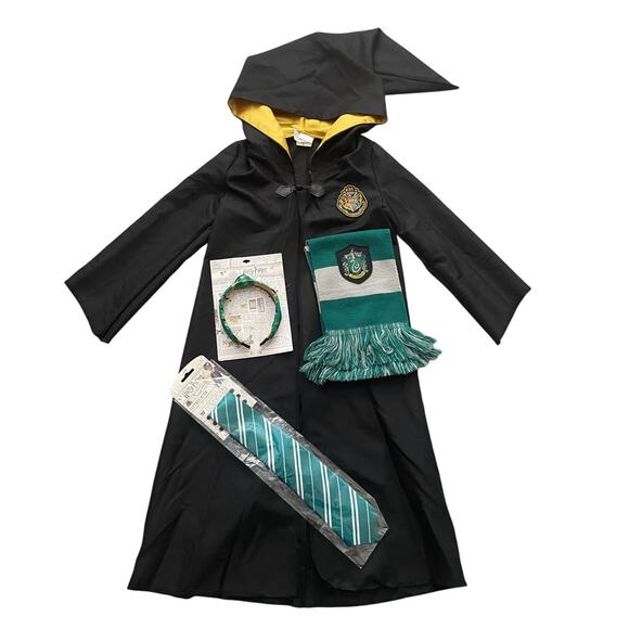 Harry Potter Slytherin Girls Size M 7-8Yrs Black Green Halloween Costume - Picture 1 of 11